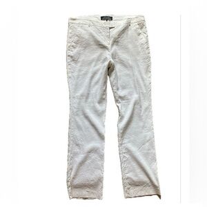 RW&CO linen blend “modern flare” lightweight suit pants or trousers, white, 14